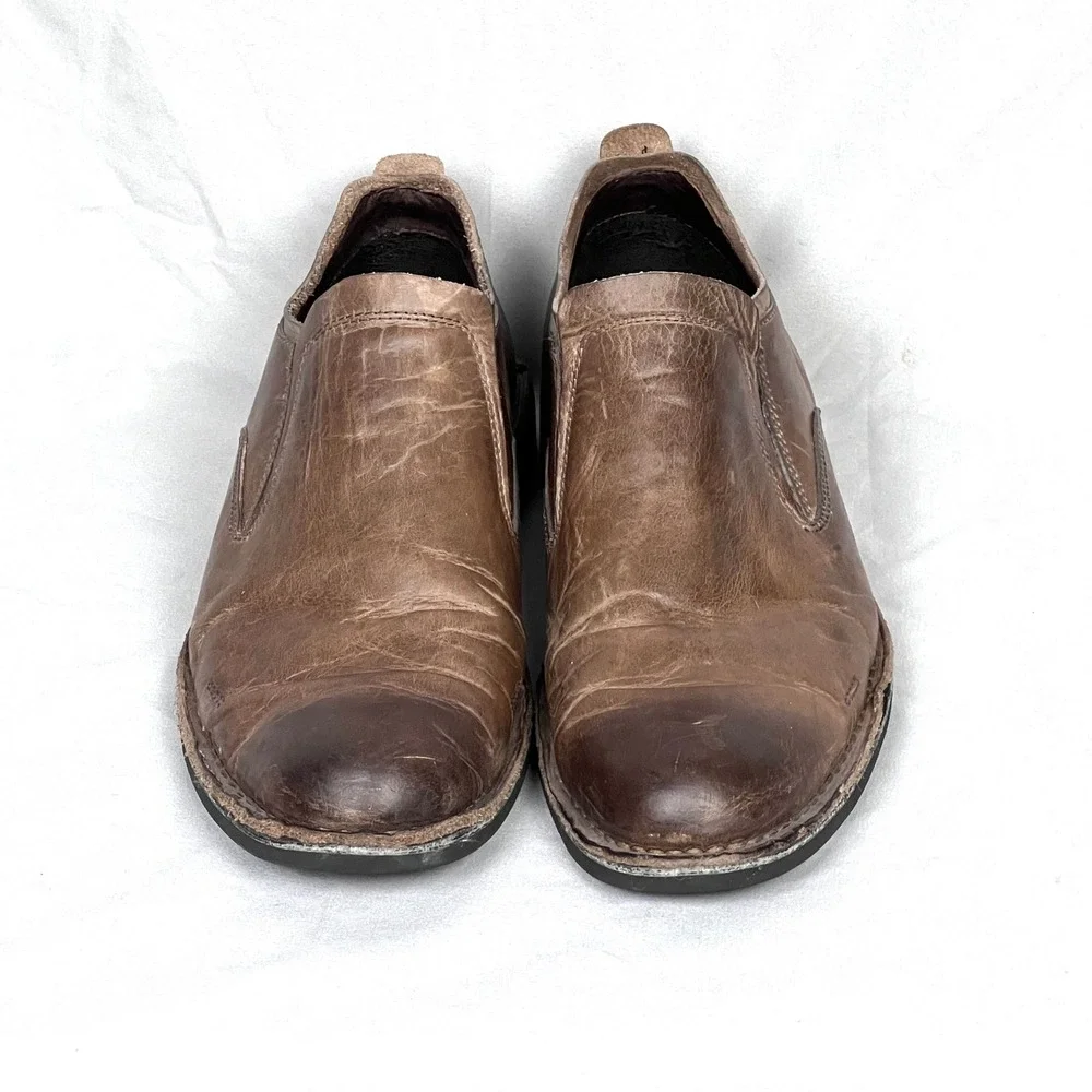 Cole Haan Shoes Mens 11 Distressed Leather Brown Luxury Dark Academia Minimalist